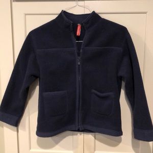 Hannah Anderson Navy Blue Zip up fleece. Size 130.